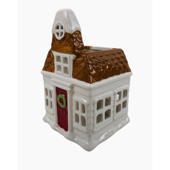 Slatkin And Co Holiday House Candle Holder Luminary Christmas Porcelain 2010 - Picture 9 of 9